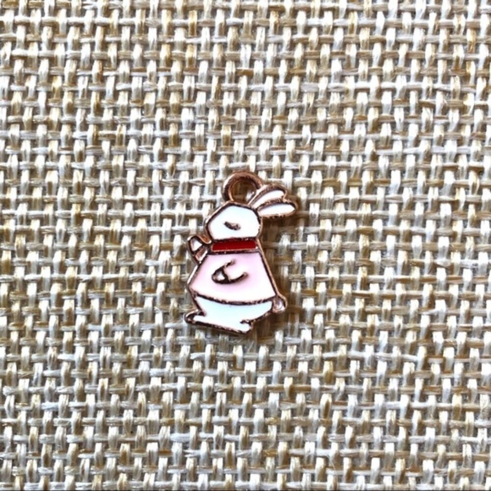 🔴 5 for $10 ONE Pink & Gold Pendant Charm Zinc Alloy